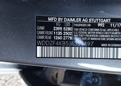 2018 Mercedes-Benz E 300 4Matic z USA, uszkodzony, nr VIN WDDZF4KB5JA384497